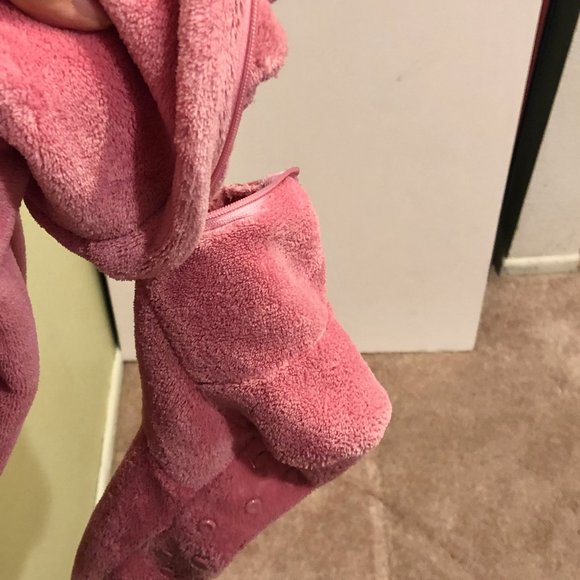 Hoodie-Footie - Pink "MOM" Size Medium - Picture 9 of 10